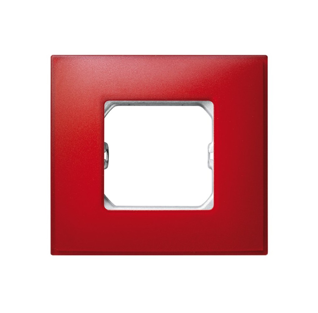 Simon 27771-66 Placa 1 Elemento  (Rojo Mate)