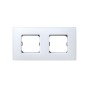 Simon 27772-60 Placa 2 Elementos (Blanco Mate)