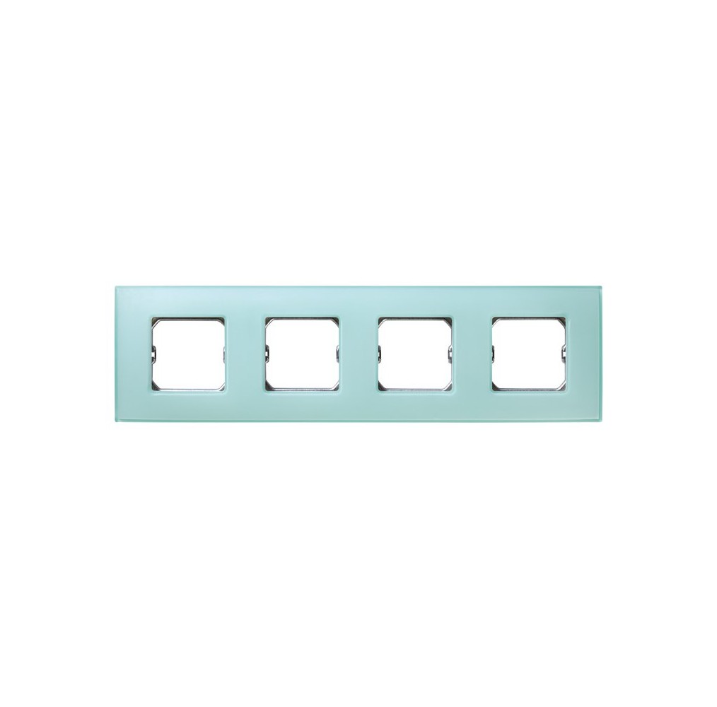 Simon 27774-62 Placa 4 Elementos (Verde Mate)