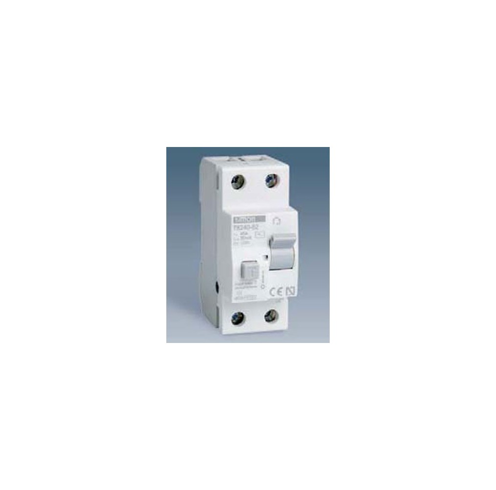 78240-62 - Interruptor diferencial clase AC 30 mA, domestico, tecla gris, 230V. 40A.